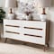 Baxton Studio Calypso Mid-Century White and Walnut Wood 6-Drawer Storage Dresser 137-7502 - alternate 8